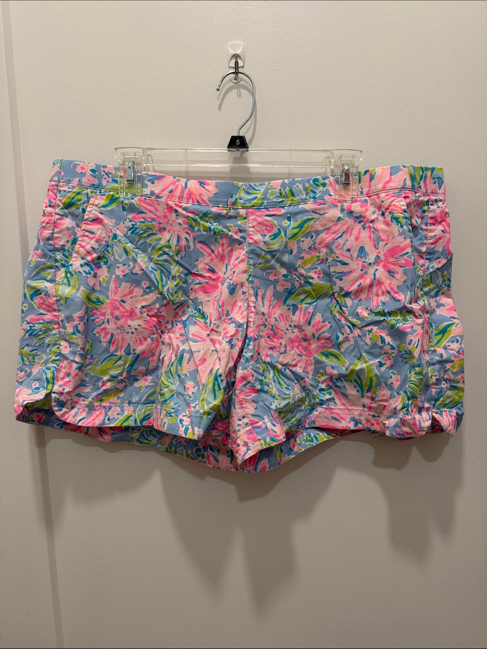Lilly Pulitzer Pink and Blue Floral board Shorts